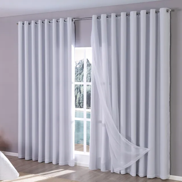 Cortina Blackout Com Voil 6,00m X 2,70m Luisa