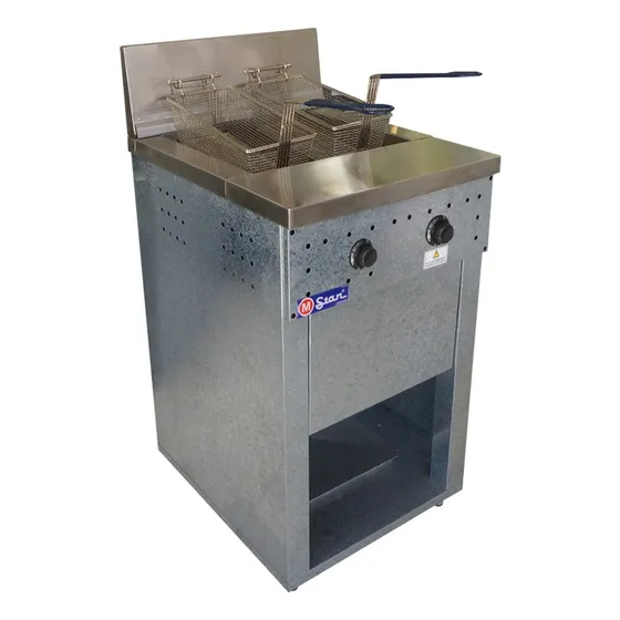 Freidora Industrial A Gas 2 Cestas 40lts