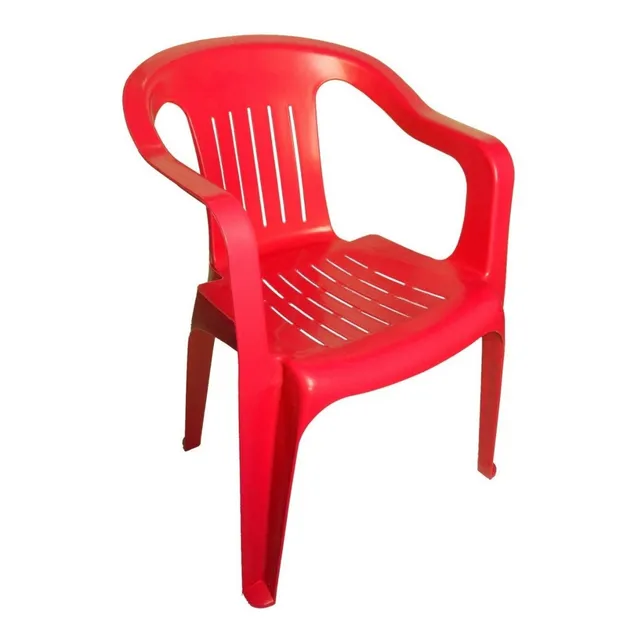 Paquete De 4 Silla Brexia Duna En Color Rojo Liso
