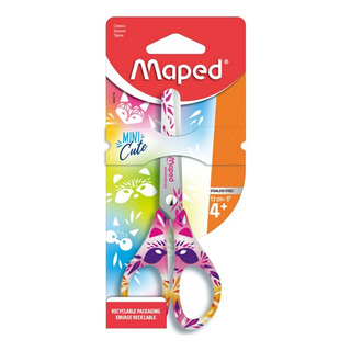 Tesoura Escolar Sem Ponta 13cm Maped - Mini Cute - Rosa Tesoura Escolar Sem Ponta 13cm Maped - Mini Cute - Rosa