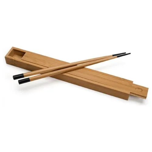 Punta Bambu Lacado Palillo Negro Rojo Caso Estilo Japon