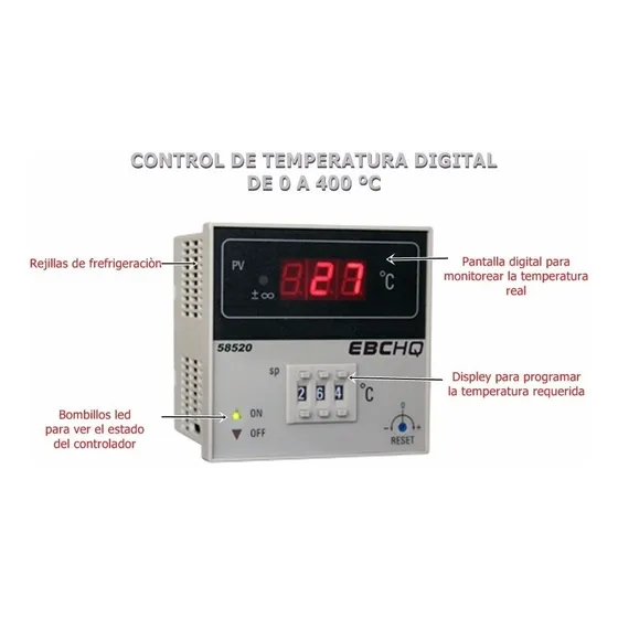 Control De Temperatura Digital, Pirometro De 0 A 400 Grados