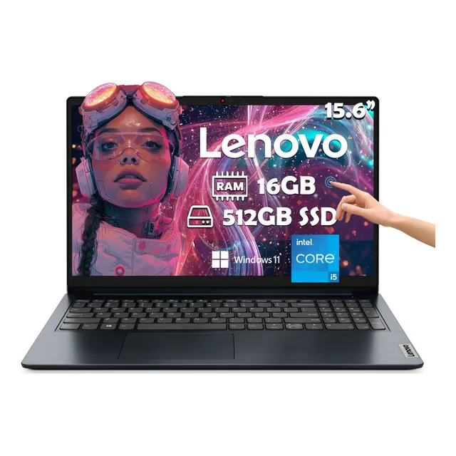 Laptop Lenovo Ideapad 1 15iau7 Intel Core I5-1235u 512gb Ssd 16gb Ram Windows 11h 1920x1080px Touch Abyss Blue