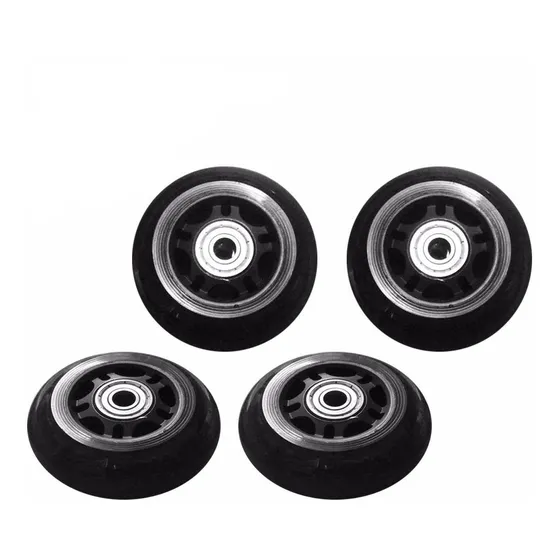 Set 4 Ruedas Silicona Patín Rollers 72mm +8 Rulemanes El Rey