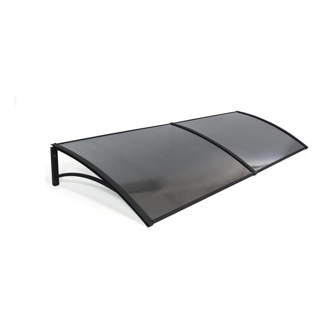 Toldo Policarbonato 150cm X 50cm Modular Completo Para Portas E Janelas Preto Fumê Lufiara Toldo Policarbonato 150cm X 50cm Modular Completo Para Portas E Janelas Preto Fumê Lufiara
