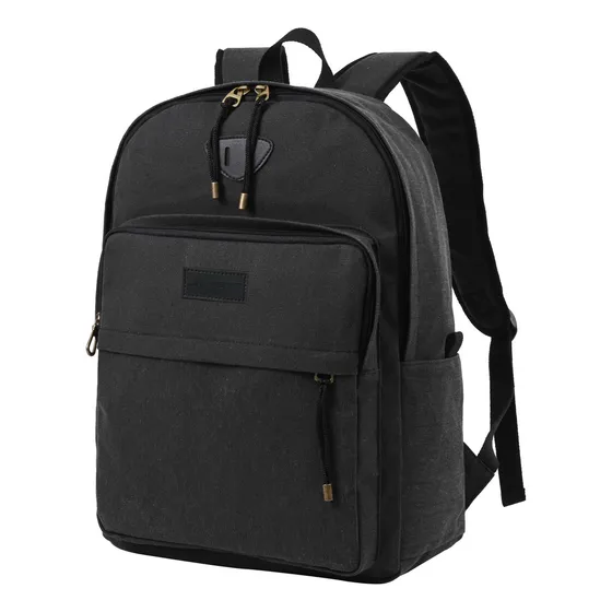 Mochila Bolsa Em Lona Resistente Reforçada Premium Cor Preto