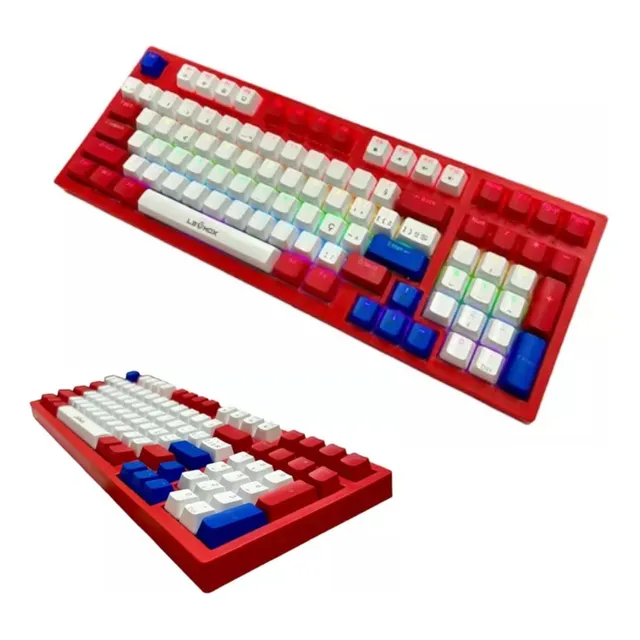 Teclado Mecanico Gamer Iluminado Led Rgb 97teclas Switch Usb Teclado Mecanico Gamer Iluminado Led Rgb 97teclas Switch Usb