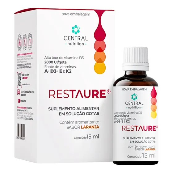 Restaure Vitamina D3 + Vit. E Vitamina K2 Central Nutrition