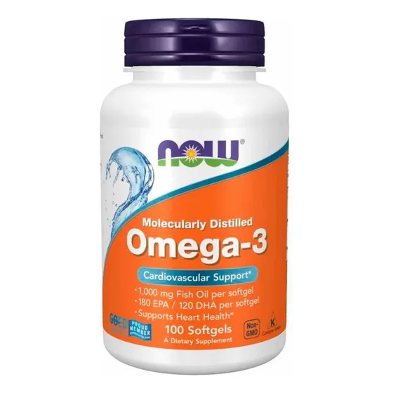 Suplemento NOW Omega-3 de 180g 100 Cápsulas