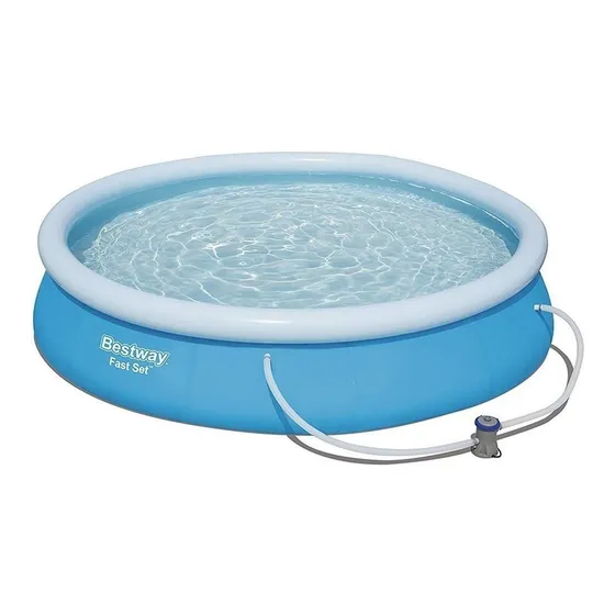 Pileta inflable redonda Bestway Fast Set 57274 de 3.66m x 76cm 5377L azul