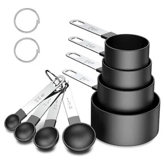 Medidor CulinĂĄrio Inox Colher Copo XĂcara Cozinha Cor Preto 8 Peças Cor Preto Medidor CulinĂĄrio Inox Colher Copo XĂcara Cozinha Cor Preto 8 Peças Cor Preto
