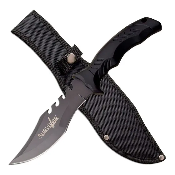 Cuchillo De Cacería Survivor 007 Negro
