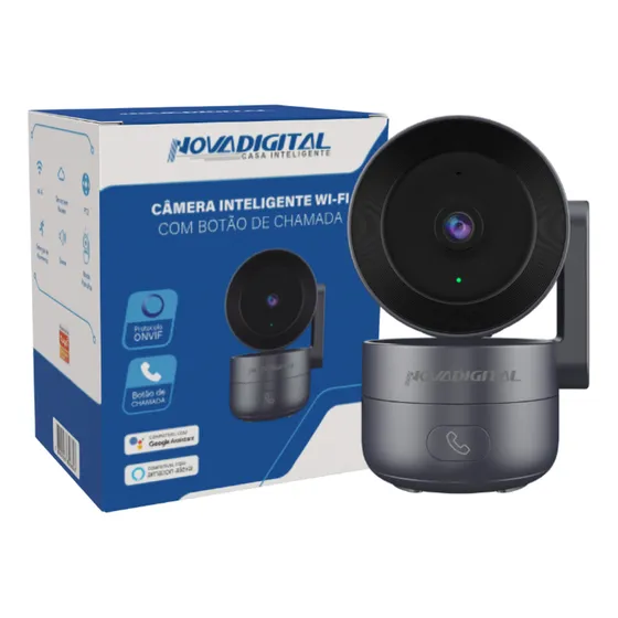 Câmera Wifi Inteligente Botão Chamada 4mp Onvif Alexa Tuya