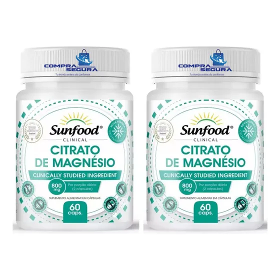 Citrato De Magnesio  120 Cápsulas -