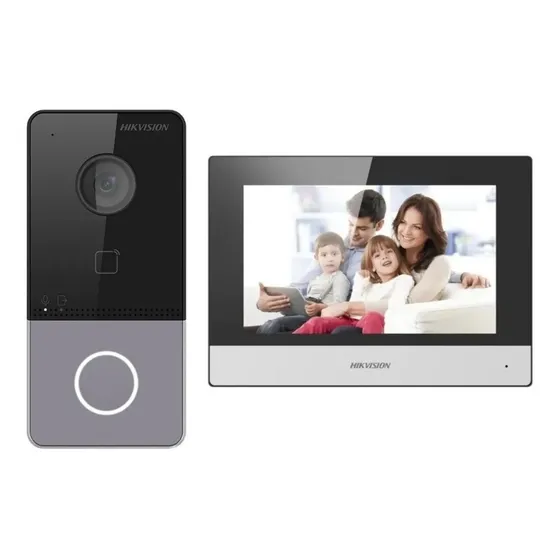 Kit Vídeo Porteiro Ip Hikvision + Tela Wi-fi Ds-kh6350-wte