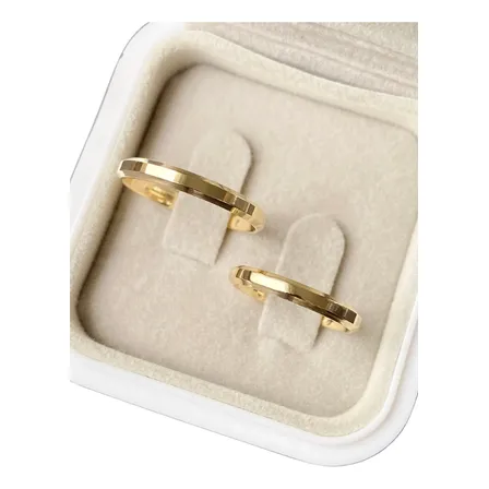 Par De Alianças Ouro 18k 750 Chanfrada 3mm Casamento Dourado Enviar No Chat Após A Compra