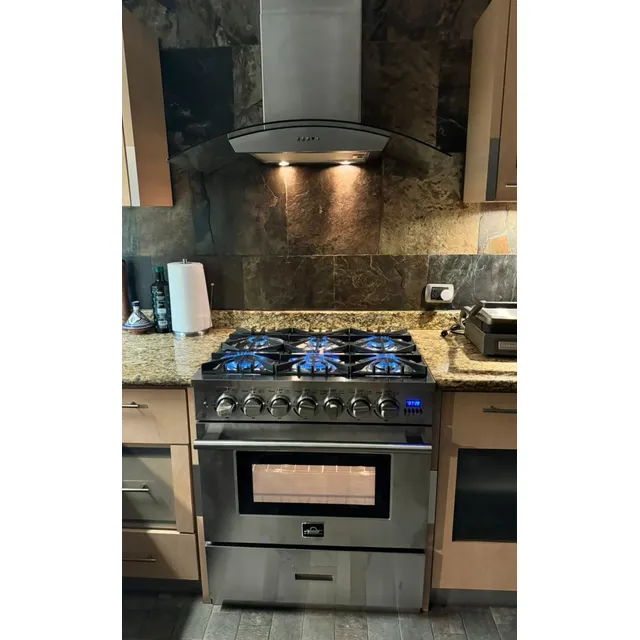 Cocina Ferretti 76cm Gas 6 Hornillas Horno De Conveccion