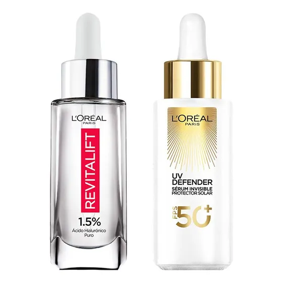 Kit Duo Rutina Diaria: Serum Revitalift + Uv Defender Serum