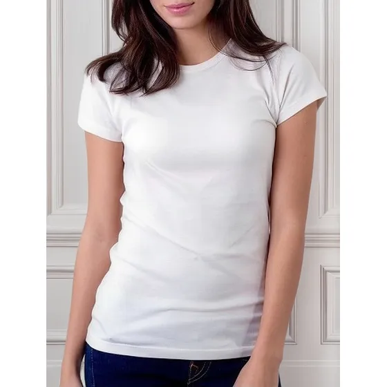 Camiseta Feminina Baby Look 100% Algodão Lisa Coloridas