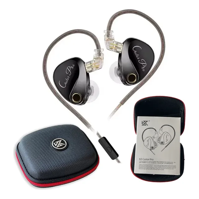 Auriculares Kz Castor Pro Bass Version Con Mic + Estuche Kz