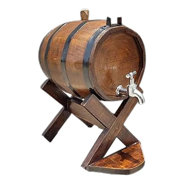 Barril De Vino O Cerveza De 5 Litros En Madera Roble