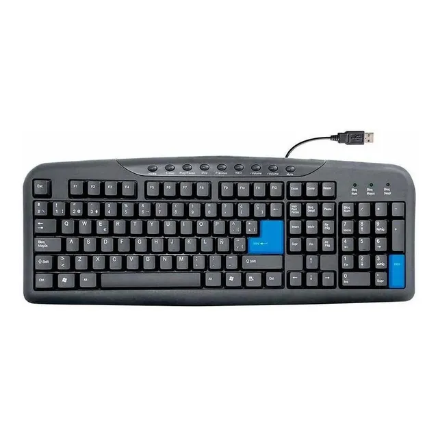 Teclado Para Pc Qwerty Green Leaf 9 Teclas 18-8342