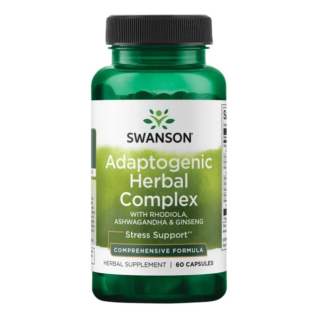 Adaptógenos Rhodiola Ashwagandha Ginseng Complex 60cápsulas