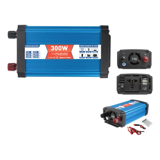 Inversor De Corriente Vehículo Solar 300w Dc12v - Ac220v
