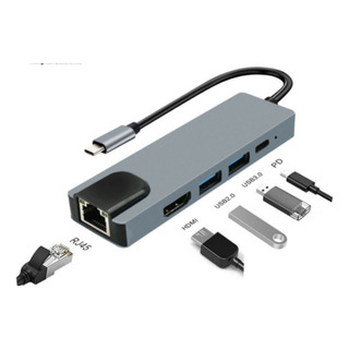 Adaptador Hub Usb C 5 En 1 A 4k Hdmi Gigabit Ethernet 100w P Adaptador Hub Usb C 5 En 1 A 4k Hdmi Gigabit Ethernet 100w P