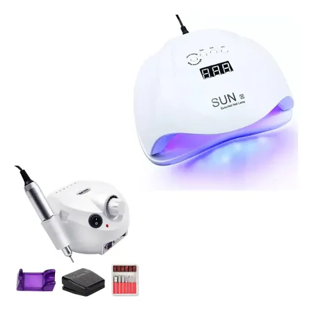 Kit Motor Cabine Sun X 54w 36 Leds Porquinho 45.000rpm Unha Branco