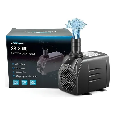 Bomba Submersa Aquario Fonte Lago Cascata Chafariz 3000l/h