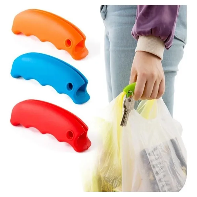 12 Agarrador Con Llavero Para Bolsas Naranja