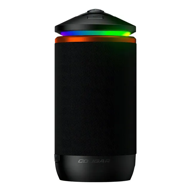 Cámara web y altavoz Cougar Cyclops 360 Degree Rgb Gamer, color negro