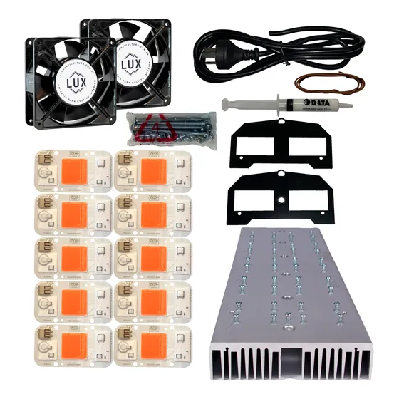 Combo Kit Cultivo Indoor Led Cob 500w Todo Listo Solo Arma