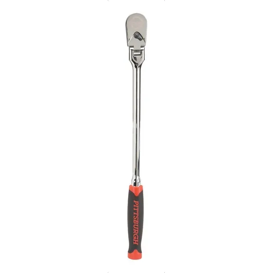 Matraca O Llave De Trinquete Fexible 1/2 Con Maneral Largo Color Cromo
