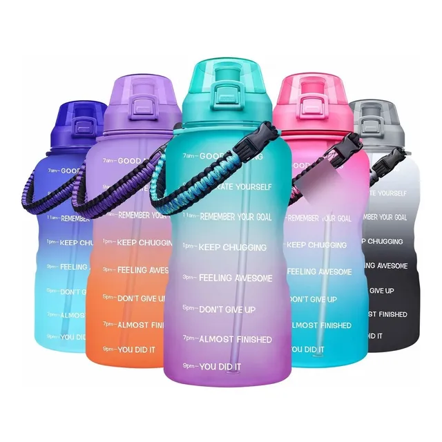 Botella Agua Grande 1 Galon 3.7 Litro Asa Cordon Popote