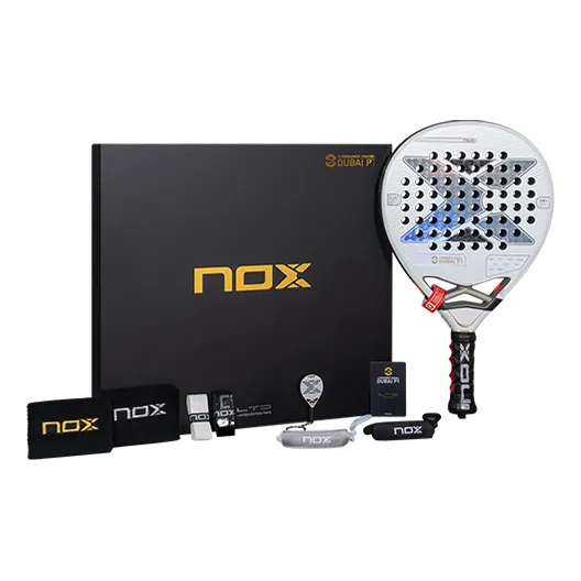 Pack Pala Padel Nox At10 Genius Dubai P1 12k A. Tapia 2025 Blanco