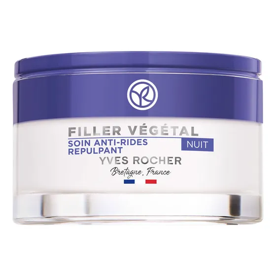 Yves Rocher Crema Facial de Noche con Ácido Hialurónico Filler Végétal 50 mL
