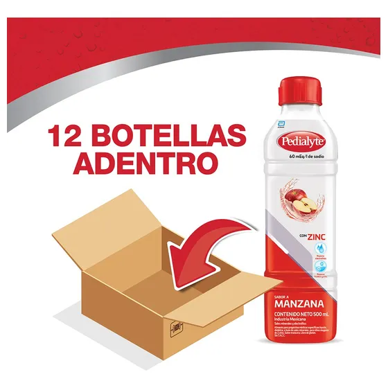 Pedialyte 500 Ml X 12 Unidades Manzana Uva