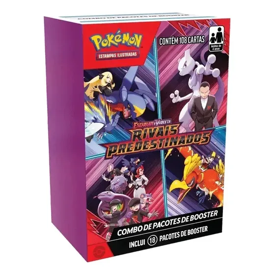 Combo 18 Boosters Pokémon Rivais Predestinados Mini Box Idio Idioma Português 1