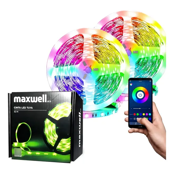 Tira Cinta Luces Led Rgb 10 M +conector Configurable Con App | Cuotas sin interés
