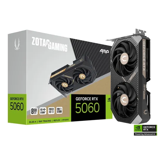 Mercado Livre Placa de vídeo Zotac Gaming Geforce Rtx 5060 Amp 8gb Oc Gddr7 image