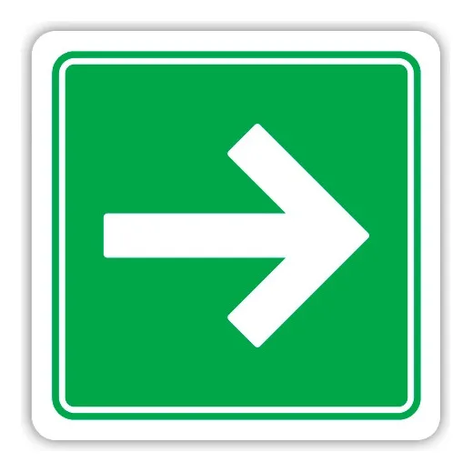 Señalamiento Flecha De Sentido 30x30