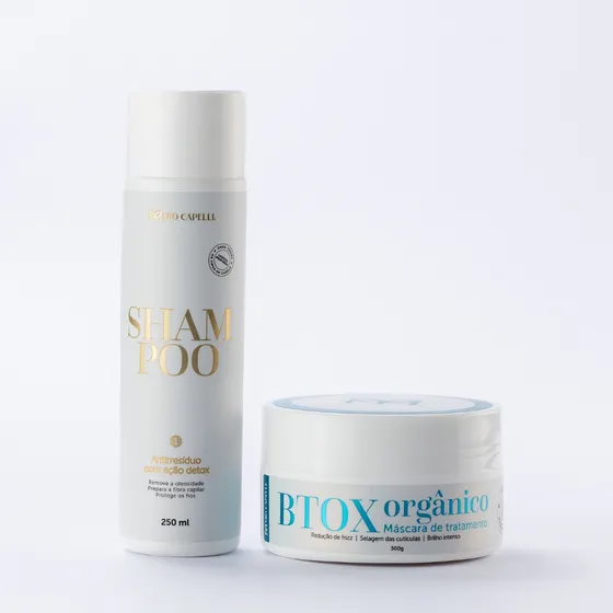 Kit Btox Orgânico Shampoo Detox Antifrizz Redutor de Volume Mio Capelli