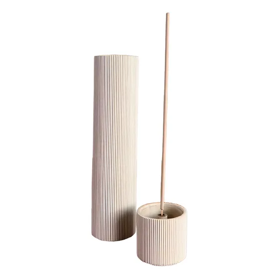 Porta Sahumerio Tiktok Cilíndrico Deco Sobrio Minimalista 24