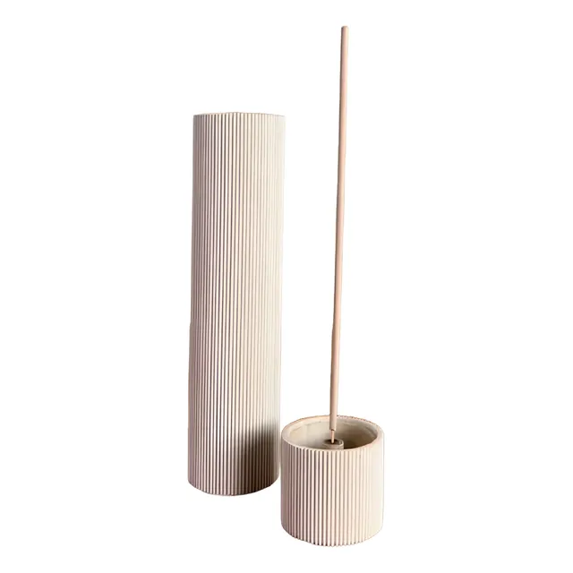 Porta Sahumerio Tiktok Cilíndrico Deco Sobrio Minimalista 24