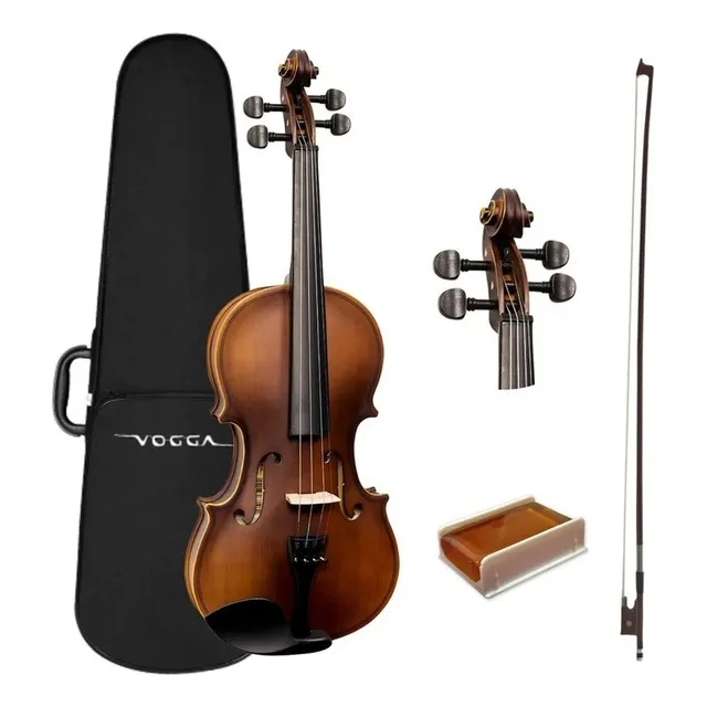 Violino Vogga Com Tampo Em Spruce 3/4 Von134n Com Arco Cor Marrom