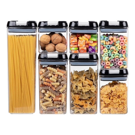 Organizadores Cocina Set 7 Frascos Dispensador Alimentos Organizadores Cocina Set 7 Frascos Dispensador Alimentos