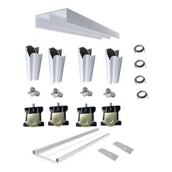 Kit Frente Placard Aluminio Classic Grupo Euro 2mt 2 Puertas