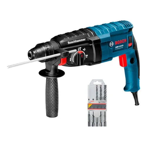Martelete Perfurador Rompedor 820w C/5 Brocas Gbh2-24d Bosch Voltagem 127v